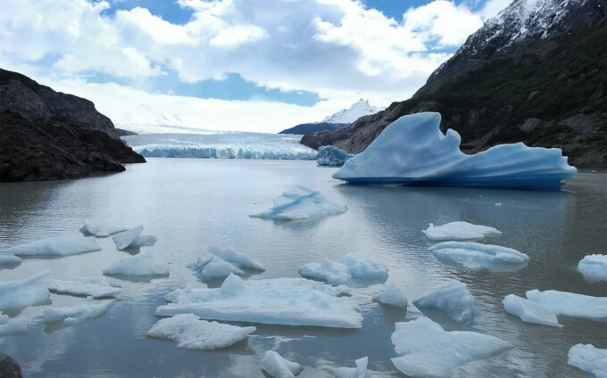 Retroceso del glaciar grey